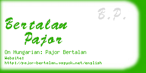 bertalan pajor business card